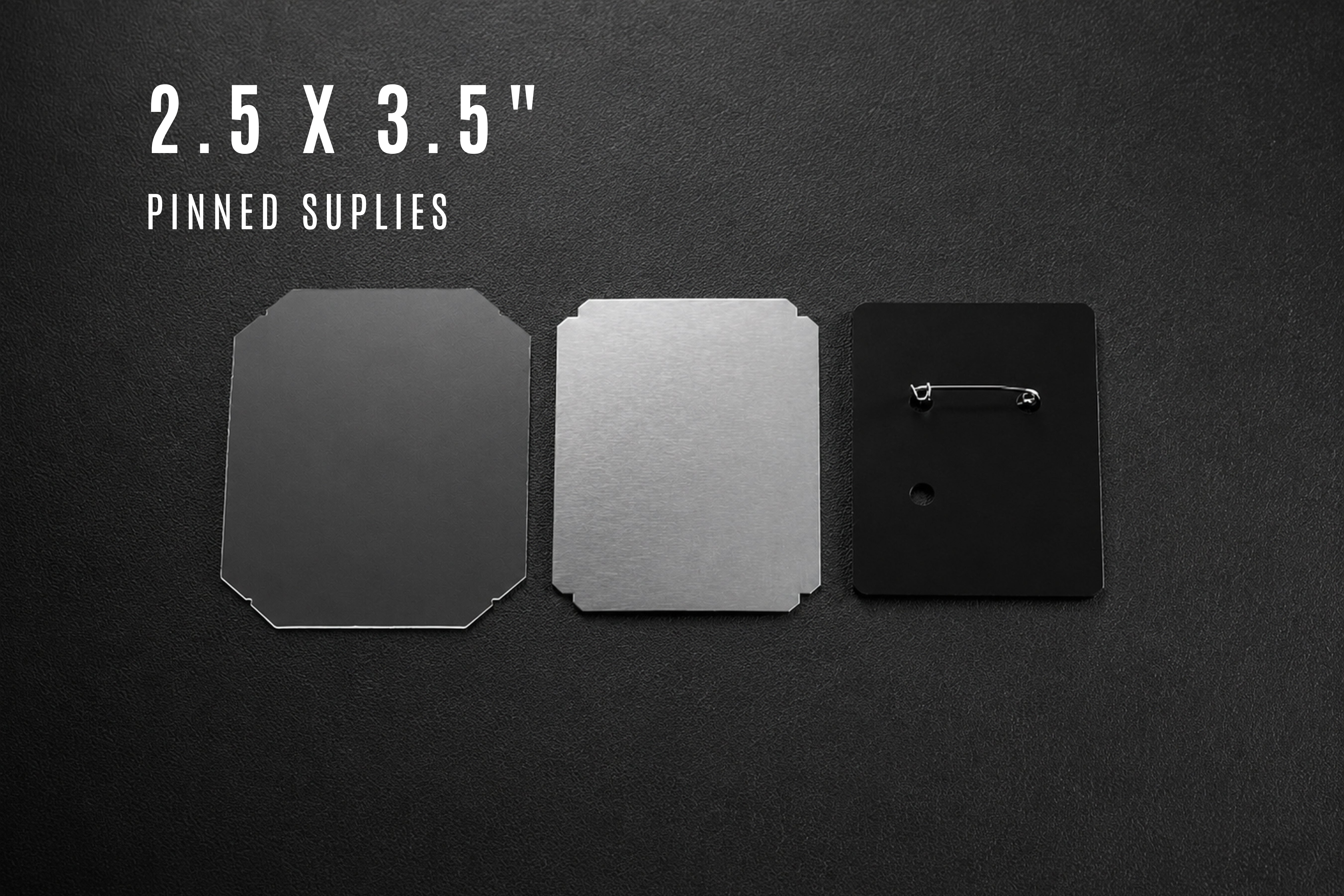 2.5 x 3.5" Pinned Vertical Rectangle Supplies for 1000 buttons