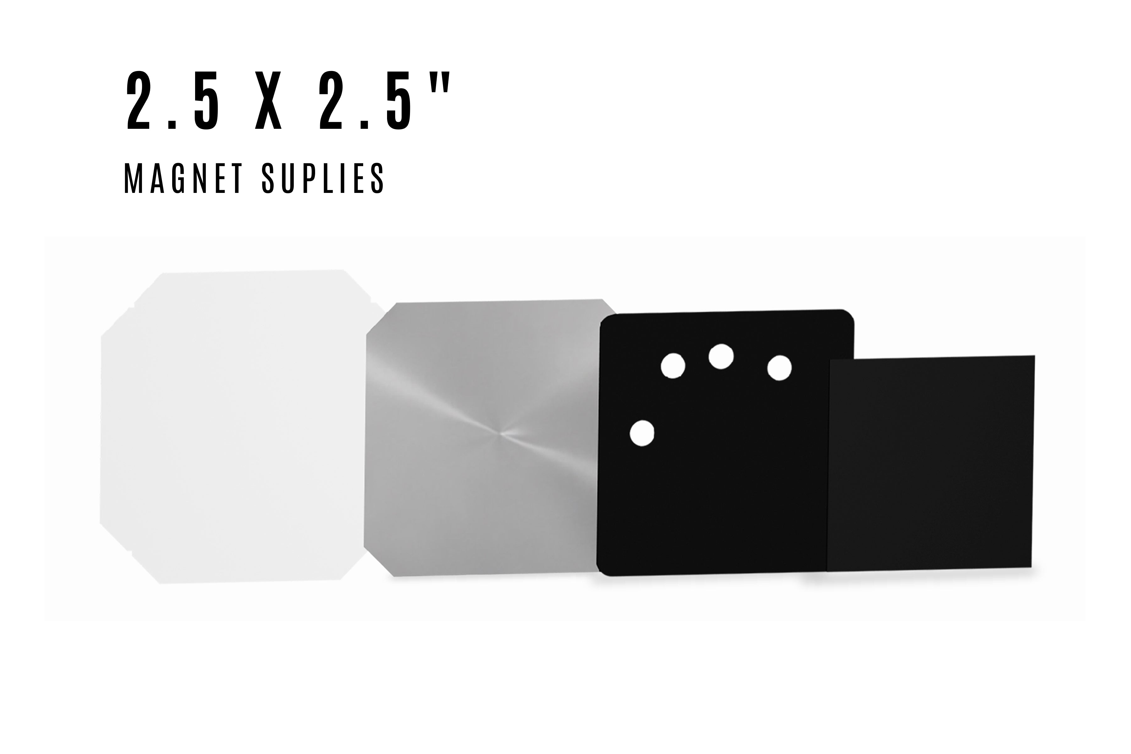 2.5 x 2.5" Magnet Square Supplies for 1000 buttons