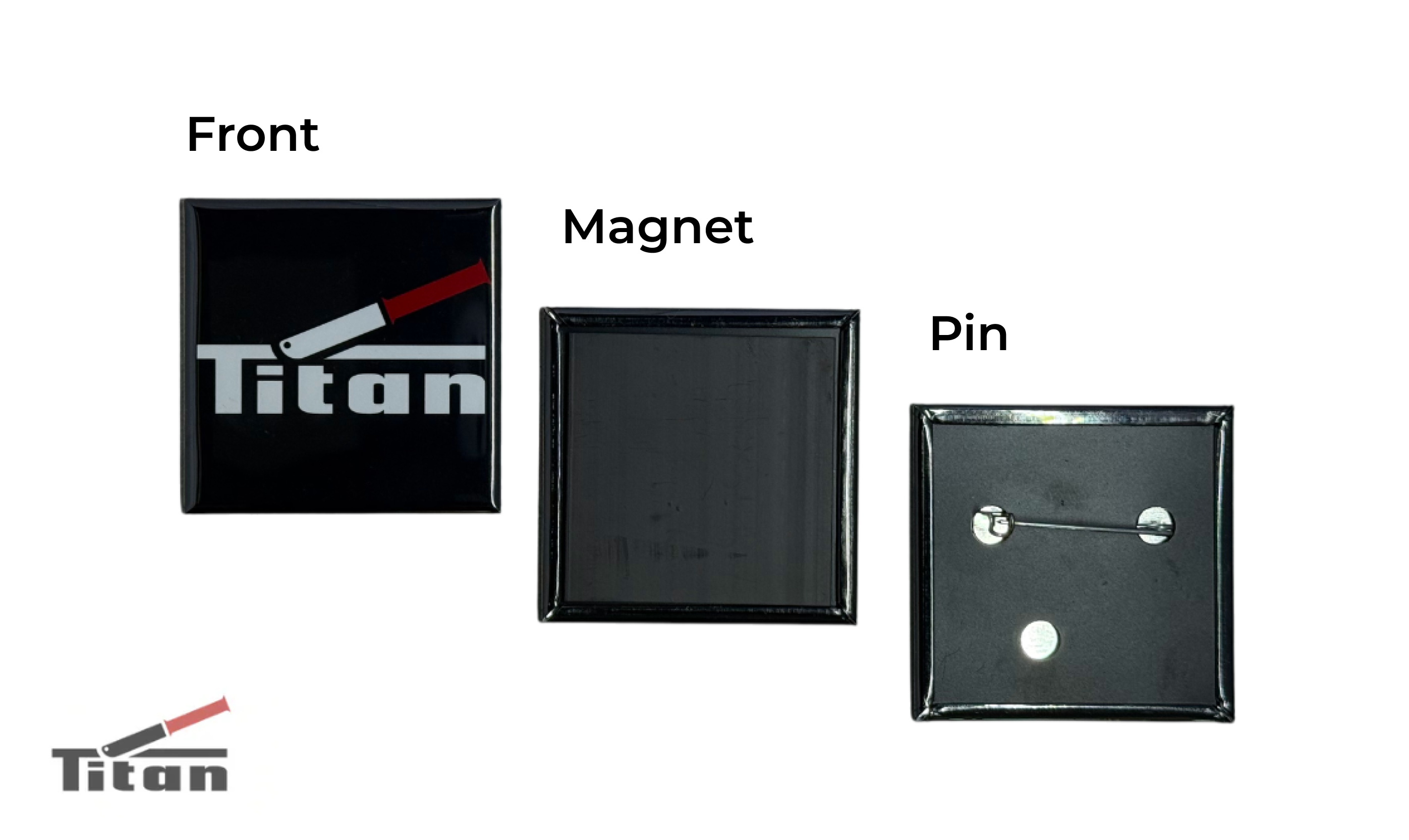 2 x 2" Square Supplies for 1000 buttons