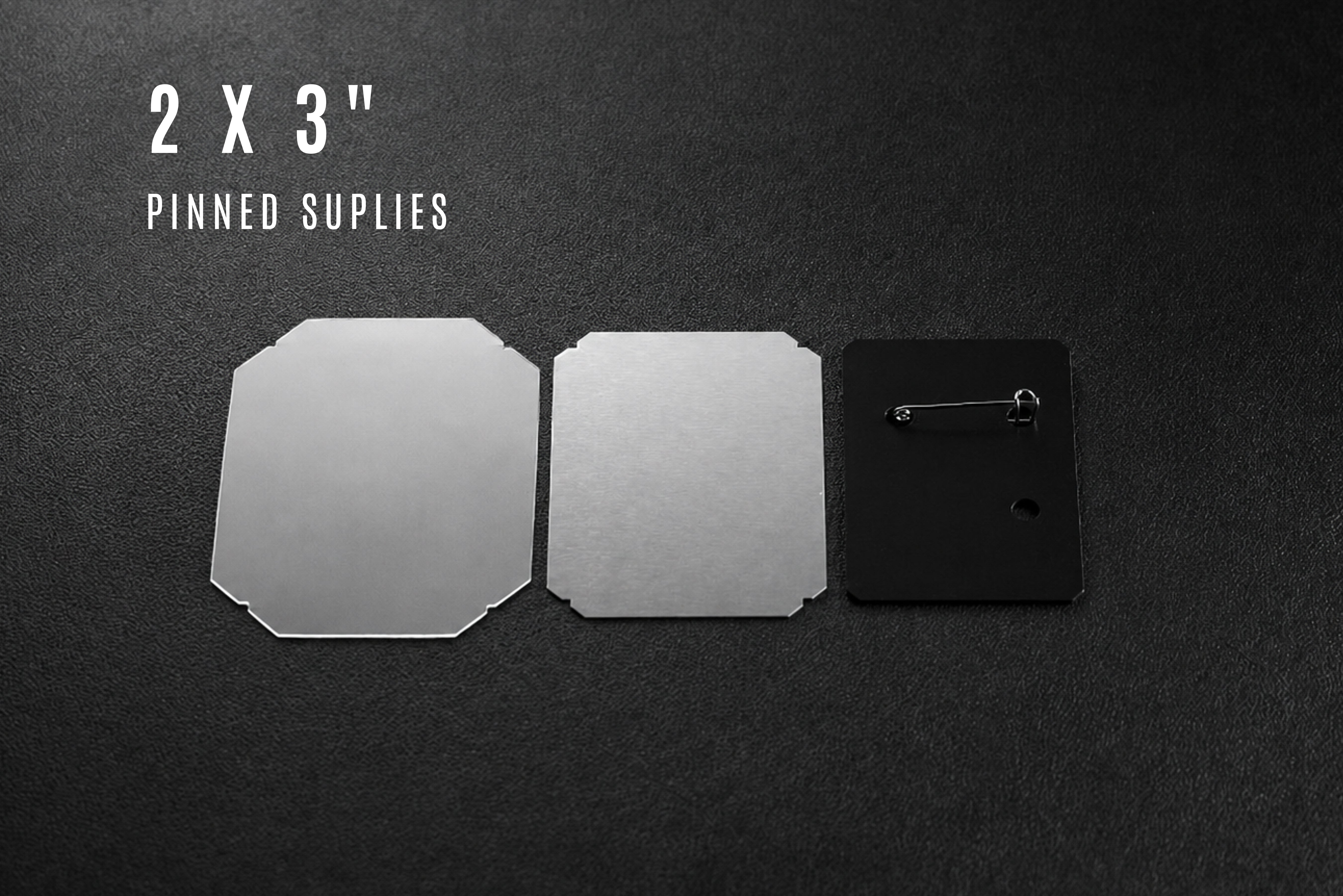 2 x 3" Pinned Vertical Rectangle Supplies for 1000 buttons