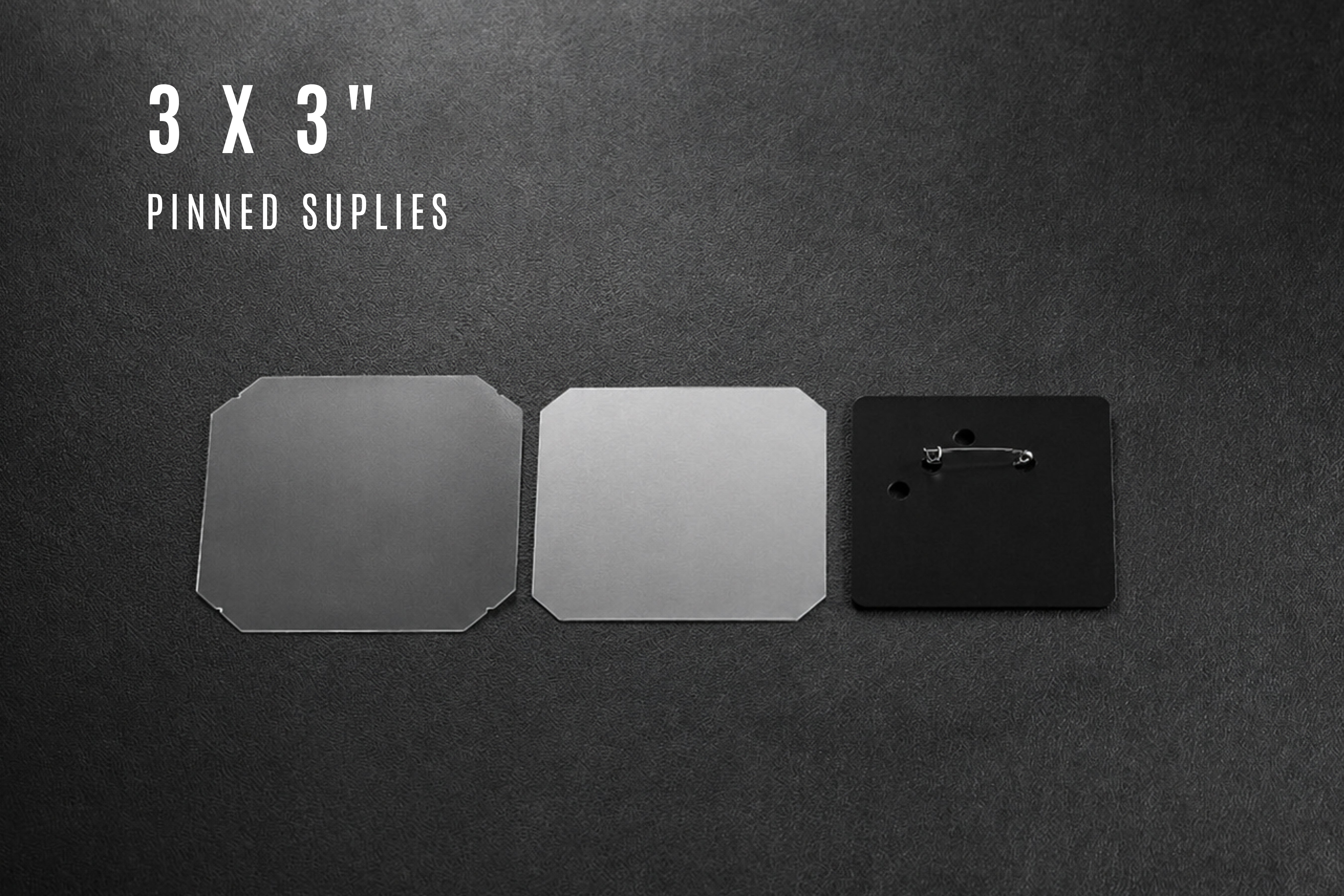 3 x 3" Pinned Square Supplies for 1000 buttons