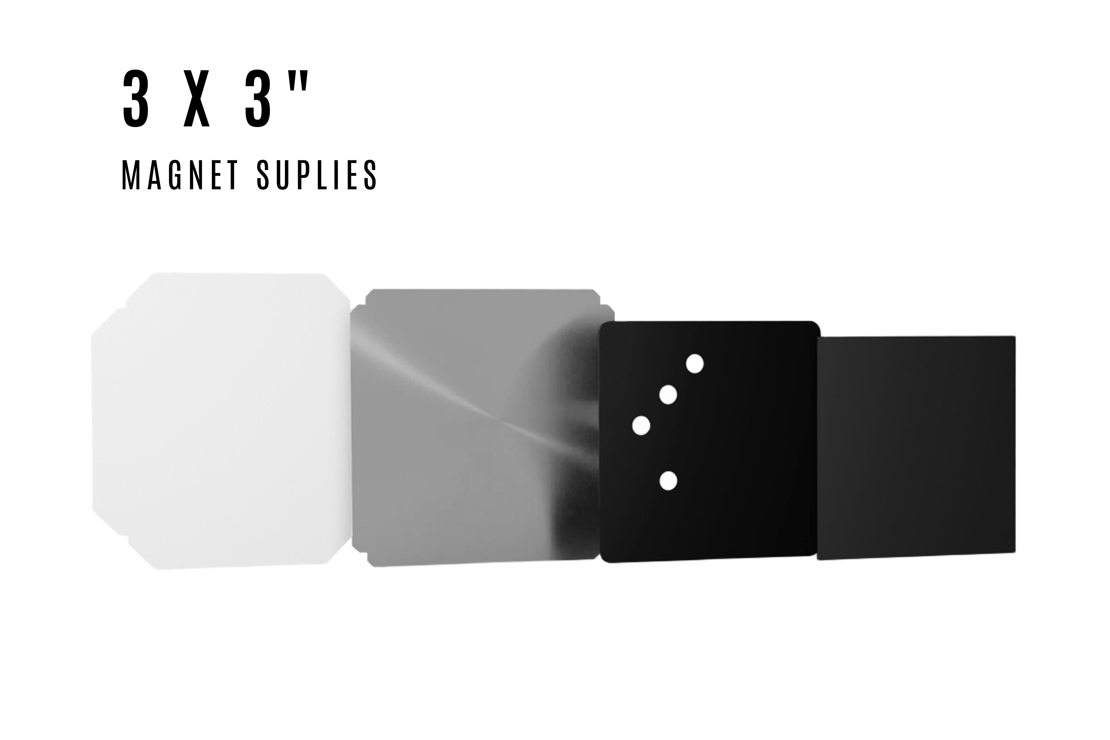 3 x 3" Magnet Square Supplies for 1000 buttons