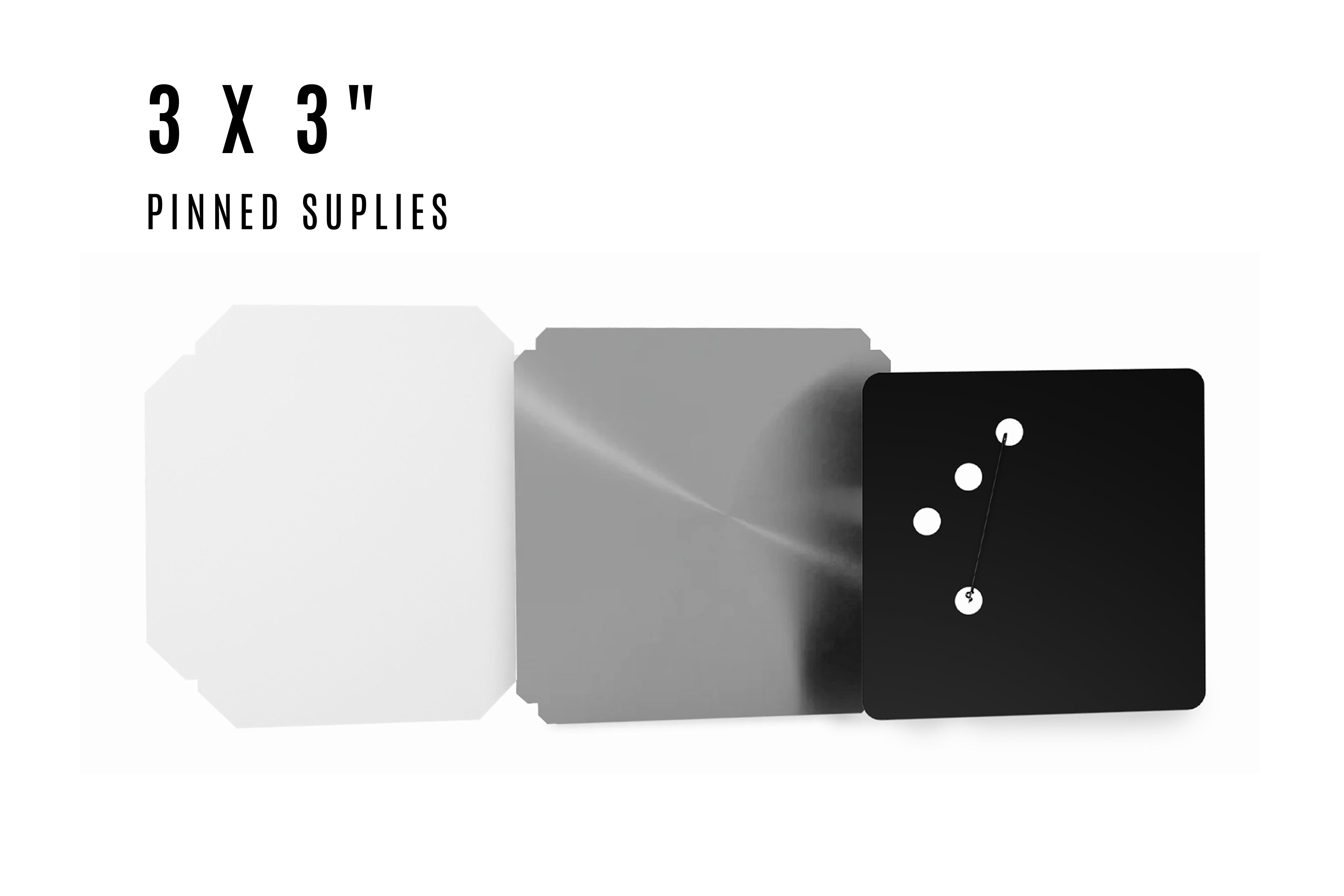 3 x 3" Pinned Square Supplies for 1000 buttons