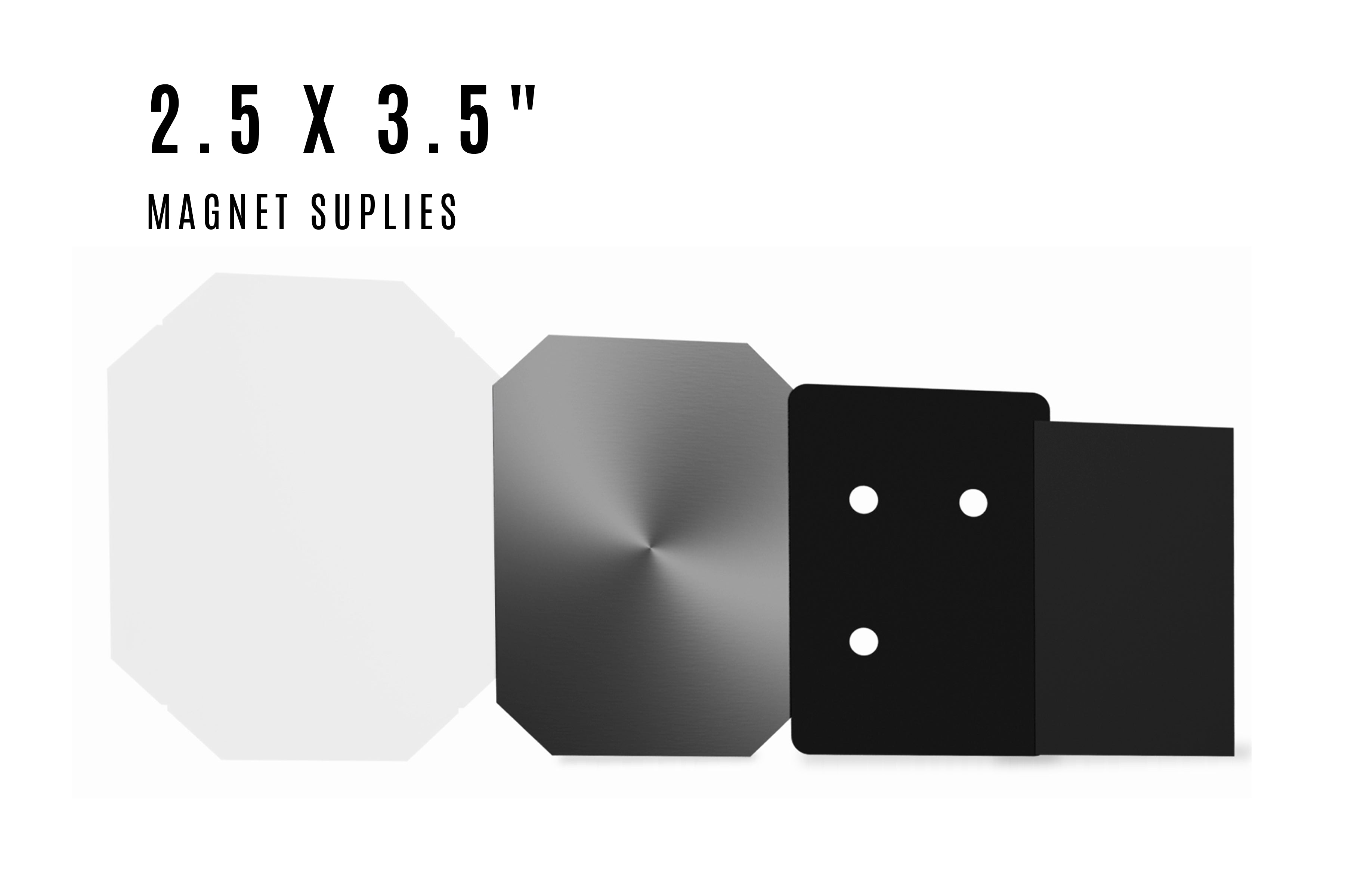 2.5 x 3.5" Magnet Rectangle Supplies for 1000 buttons