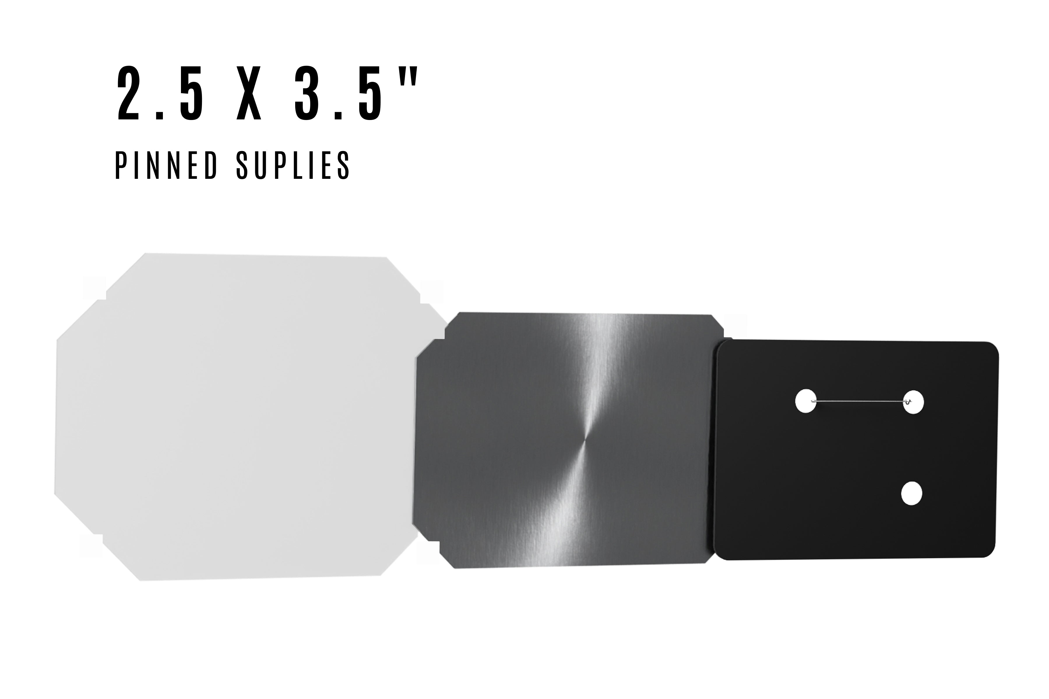 2.5 x 3.5" Pinned Horizontal Rectangle Supplies for 1000 buttons