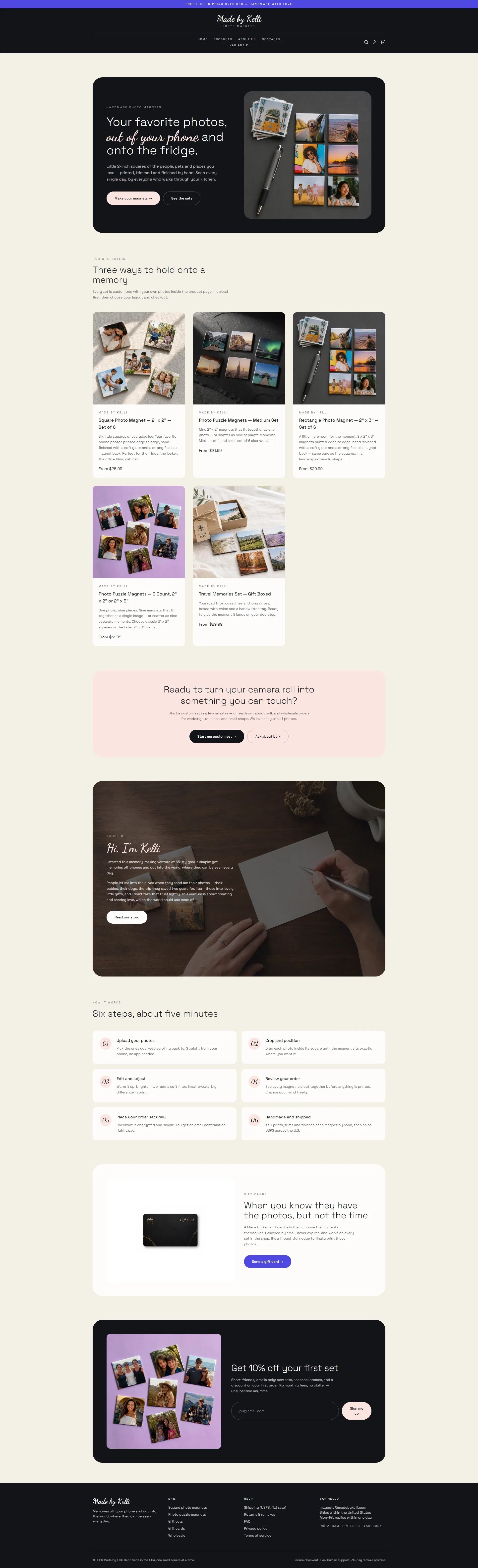 Made by Kelli Shopify store